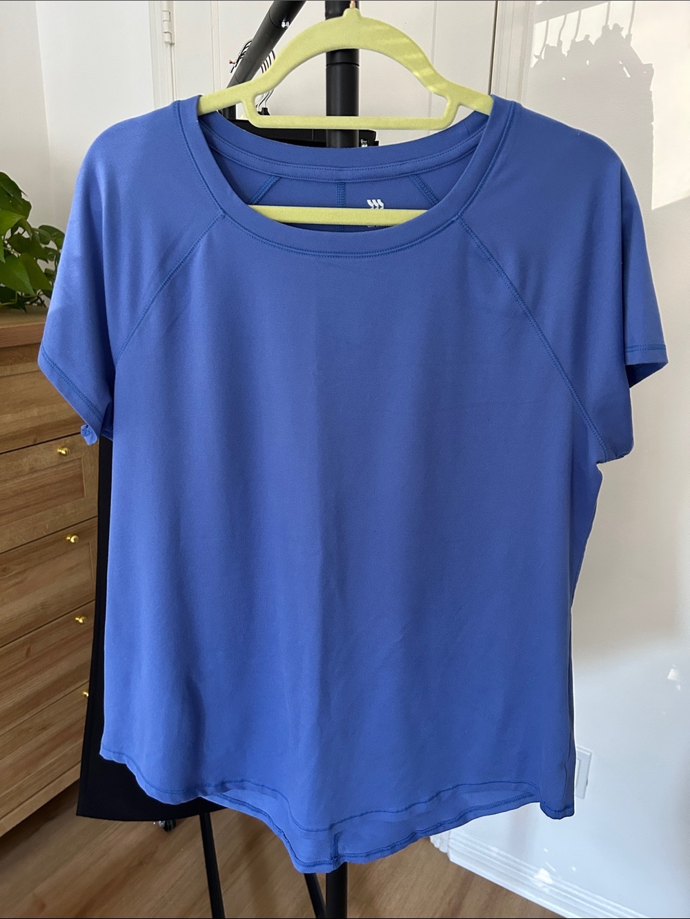 All In Motion Tee. Size Large. PTP 20”. Stretchy. Slightly longer in back.